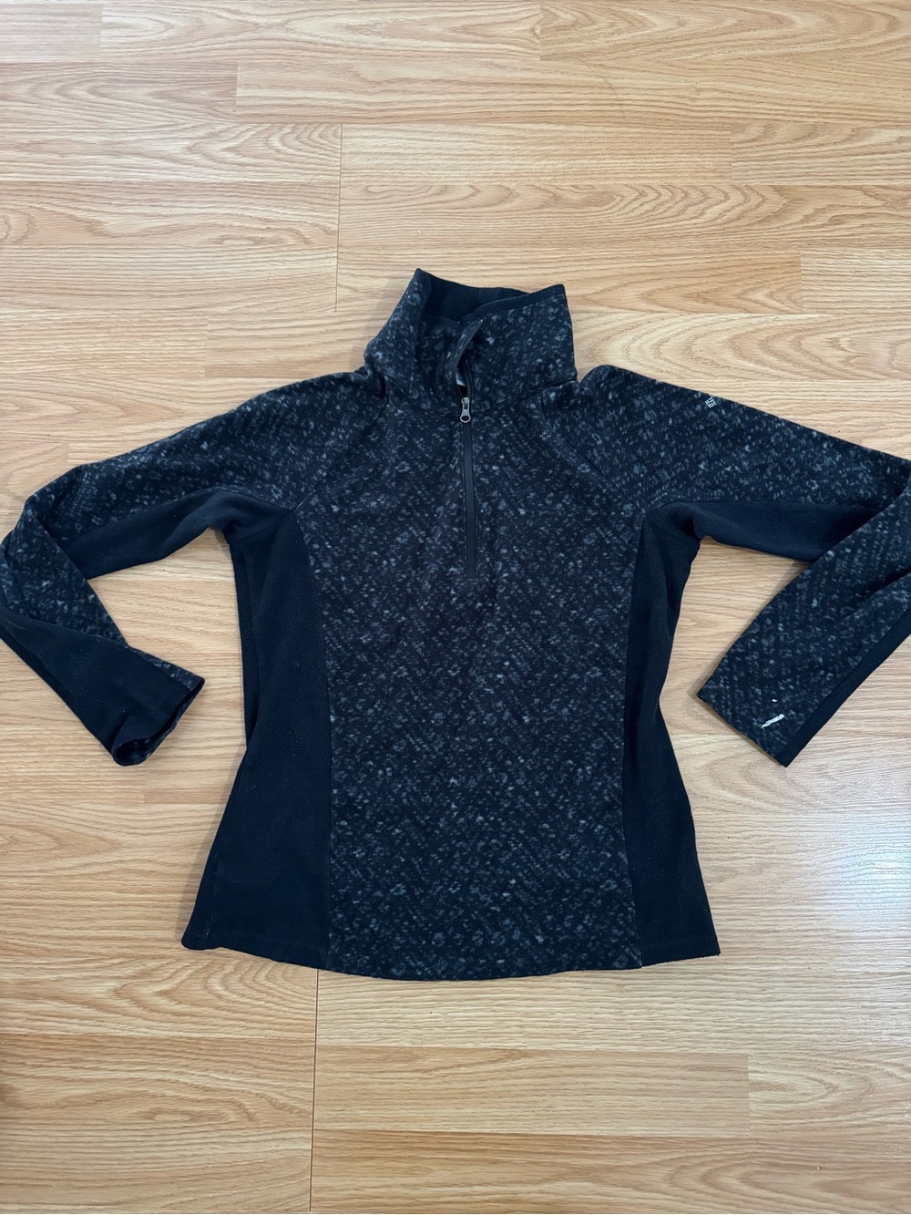 Columbia Black Fleece Jacket with Heathered Gray Interior